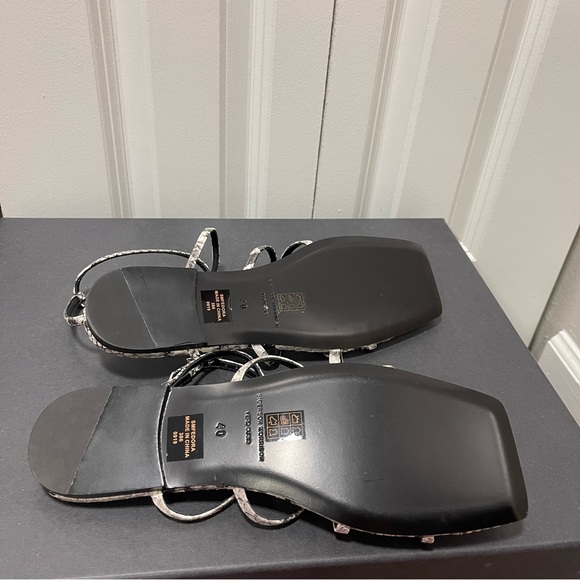 Sigerson Morrison Fedora Snake Embossed Leather Strappy Sandals IT 40/US 9.5-10 - Picture 9 of 10